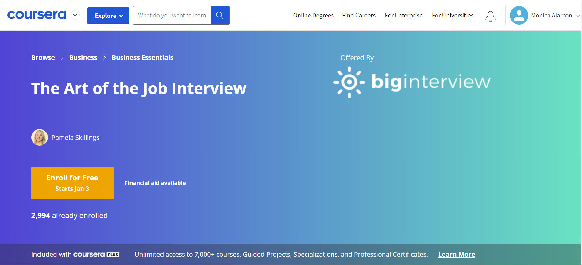 Big Interview — Spanish translation for this eCourse hosted in Coursera